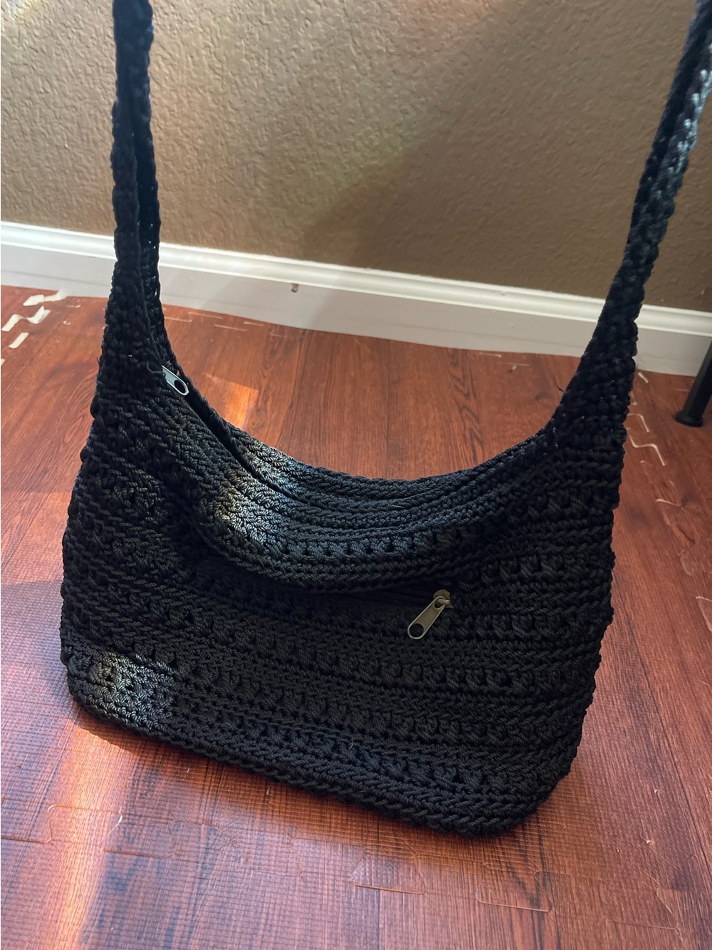 Black Crochet Purse
